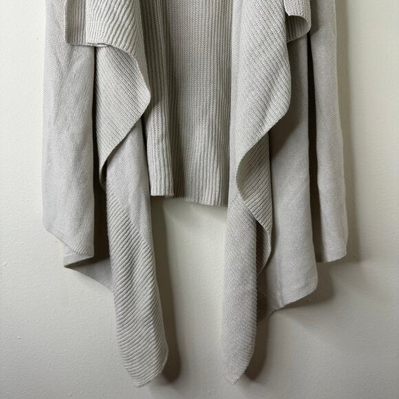 Sm Eileen Fisher Beige Silk Blend Waterfall Open Front Knit Vest Quiet Luxury - Picture 3 of 6